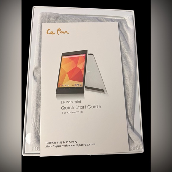 Le Pan Mini II 8GB tablet High Perf. Wi-F Silver Complete Bundle Quad Core NWT - Picture 2 of 7
